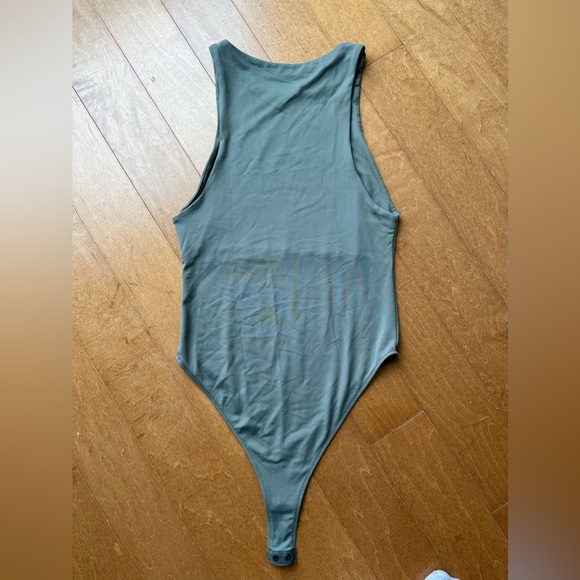 Zara Olive Green Halter Neck Bodysuit Size Small - Picture 4 of 5